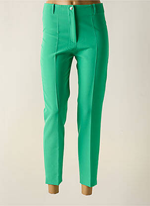 Pantalon 7/8 talie înaltă talie înaltă verde ESTEL COLLECTION femeie