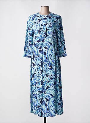 Rochie lungă imprimeu floral mâneci 3/4 albastru STREET ONE femeie