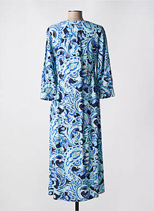 Rochie lungă imprimeu floral mâneci 3/4 albastru STREET ONE femeie