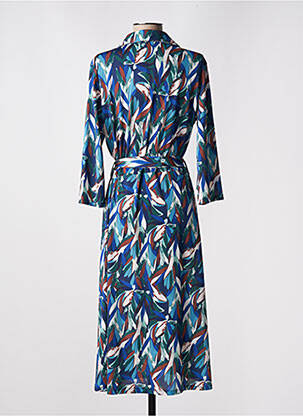Rochie midi mâneci 3/4 mâneci 3/4 albastru DIANE LAURY femeie