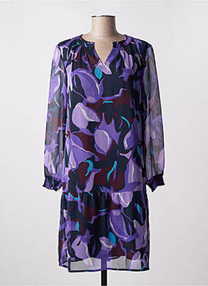 Rochie midi imprimeu floral mâneci lungi violet STREET ONE femeie