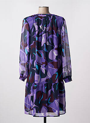Rochie midi imprimeu floral mâneci lungi violet STREET ONE femeie