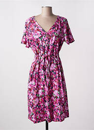 Rochie midi imprimeu floral mâneci scurte roz STREET ONE femme