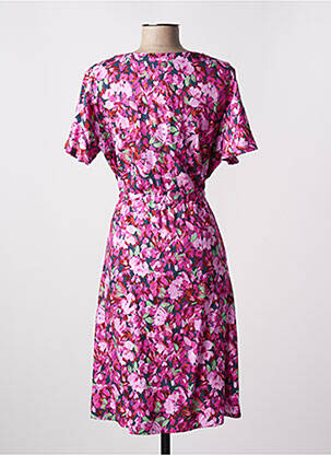 Rochie midi imprimeu floral mâneci scurte roz STREET ONE femeie