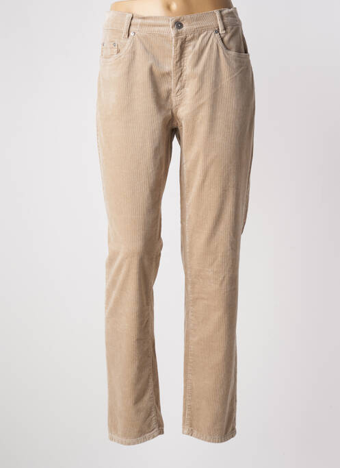 Pantalon slim bej ANNA MONTANA femeie