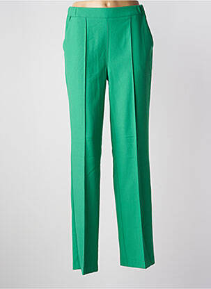 Pantalon drept elasticitate talie înaltă verde JULIE GUERLANDE femeie