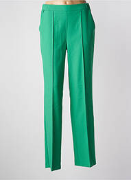 Pantalon drept elasticitate talie înaltă verde JULIE GUERLANDE femme