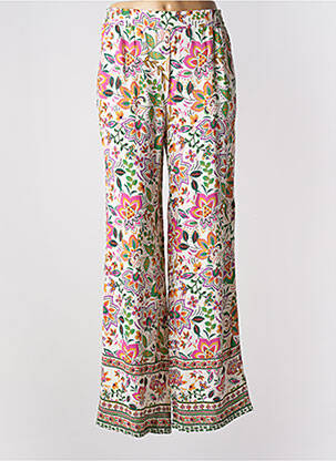 Pantalon larg alb JULIE GUERLANDE femeie