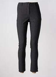 Pantalon slim conic talie înaltă negru BROADWAY femme