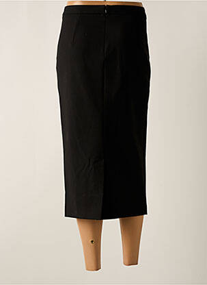 Fustă midi talie cu cleme negru TRUSSARDI JEANS femeie