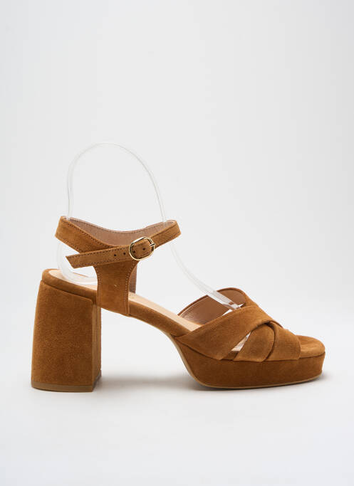 Sandale/Pantofi decupați maro REQINS femeie