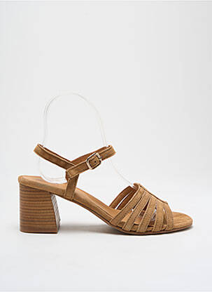 Sandale/Pantofi decupați maro ALIWELL femeie