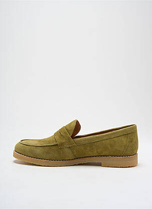 Mocasini chiquet toc plat până la 3 cm verde ALIWELL femeie