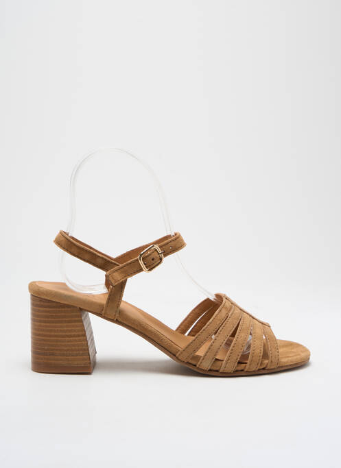 Sandale/Pantofi decupați maro ALIWELL femeie