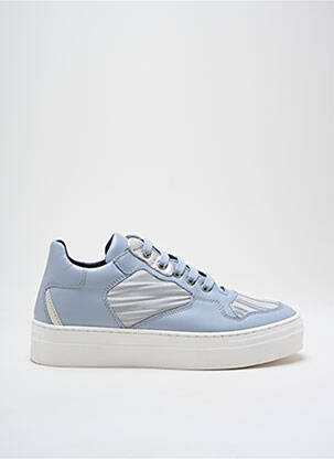 Adidași material neted toc de 4 la 6 cm albastru ANNA VIRGILI femeie