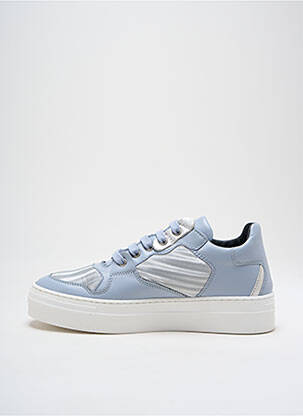 Adidași material neted toc de 4 la 6 cm albastru ANNA VIRGILI femeie