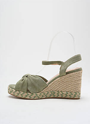 Espadrile închidere cu buclă(e) toc de 7 la 9 cm verde VANESSA WU femeie