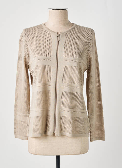 Vestă cu mâneci lungi bej JUPER femeie