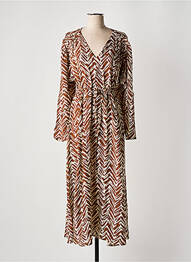 Rochie lungă mâneci lungi mâneci lungi maro ATTIC AND BARN femme