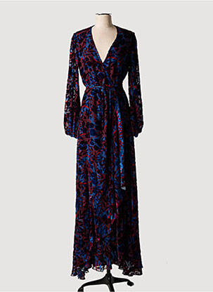 Rochie lungă mâneci lungi mâneci lungi albastru OUD femeie