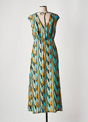 Rochie lungă imprimeu fantezie fără mâneci verde ATTIC AND BARN femeie