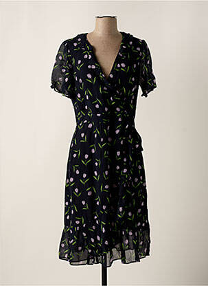 Rochie midi imprimeu floral mâneci scurte albastru SET femeie