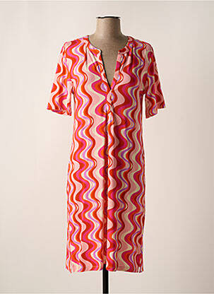 Rochie midi mâneci scurte mâneci scurte roz MAYJUNE femeie