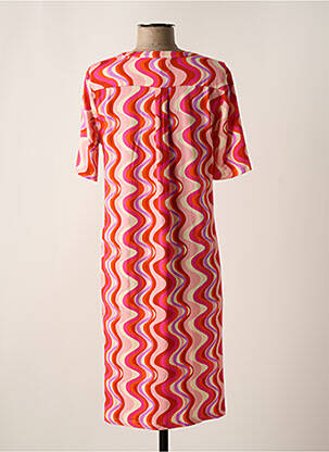 Rochie midi mâneci scurte mâneci scurte roz MAYJUNE femeie
