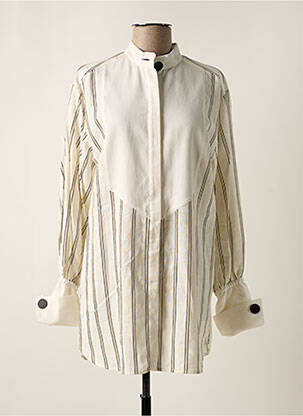 Tunică mâneci lungi țesătură crep bej BY MALENE BIRGER femeie
