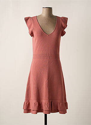 Rochie midi mâneci scurte mâneci scurte roz SET femme