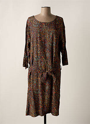 Rochie midi croială fluidă mâneci 3/4 galben MY SUNDAY MORNING femeie