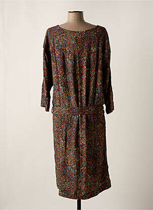Rochie midi croială fluidă mâneci 3/4 galben MY SUNDAY MORNING femeie