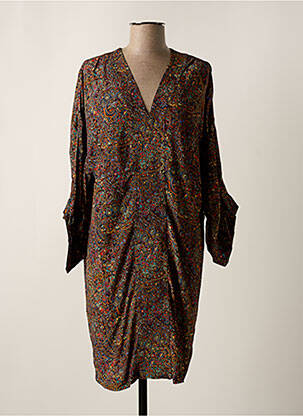 Rochie midi croială fluidă mâneci 3/4 galben MY SUNDAY MORNING femeie