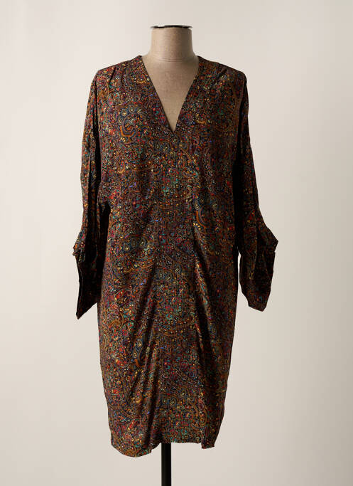 Rochie midi croială fluidă mâneci 3/4 galben MY SUNDAY MORNING femme