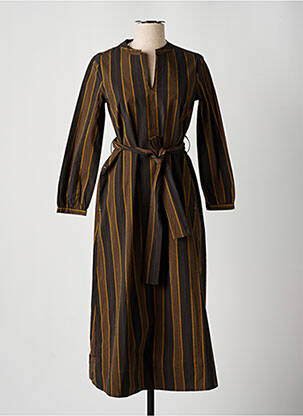 Rochie midi mâneci lungi mâneci lungi negru MOMONI femeie