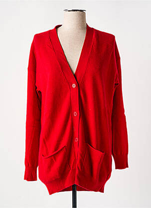 Vestă cu mâneci lungi roșu FINE PARIS femeie