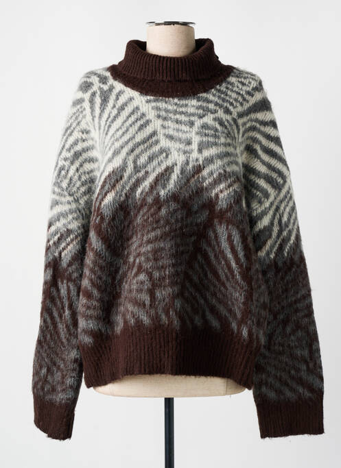 Pulover cu guler înalt maro BY MALENE BIRGER femeie