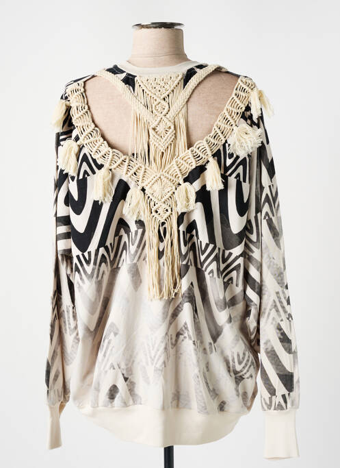 Hanorac țesătură jersey mâneci lungi bej MES DEMOISELLES...PARIS femme