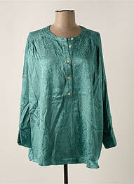 Bluză guler rotund mâneci 3/4 verde SET femme