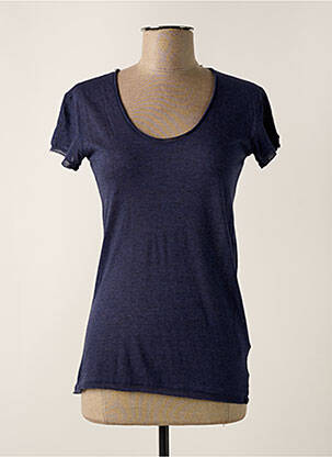 Tricou elasticitate mâneci scurte albastru FINE COLLECTION femeie