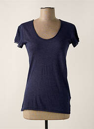 Tricou elasticitate mâneci scurte albastru FINE COLLECTION femeie