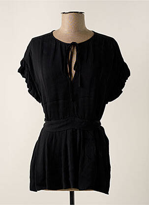 Tunică mâneci scurte țesătură crep negru BY MALENE BIRGER femeie