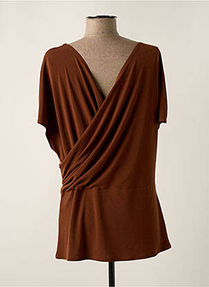 Top elasticitate mâneci scurte maro BY MALENE BIRGER femeie