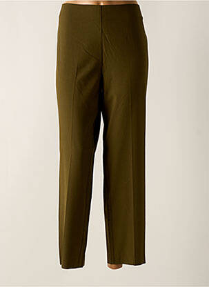 Pantalon drept talie elastică mărime normală verde MOMONI femeie