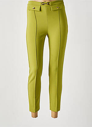 Pantalon 7/8 talie înaltă talie înaltă verde ELISABETTA FRANCHI femeie