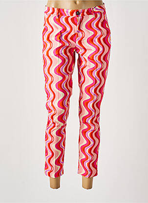 Pantalon chino talie joasă talie joasă roz MAYJUNE femeie