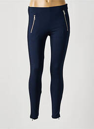 Jegging broderie galoni laterali talie înaltă albastru SET femme