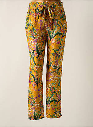 Pantalon drept talie elastică galben SET femeie