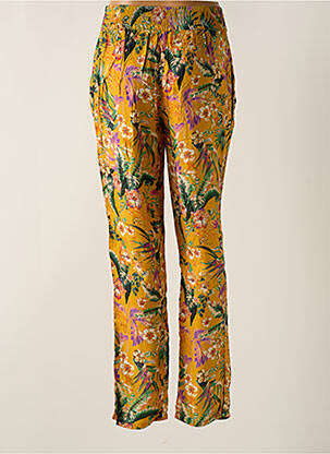Pantalon drept talie elastică galben SET femeie