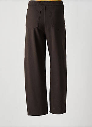 Pantalon drept țesătură crep talie înaltă maro ATTIC AND BARN femeie
